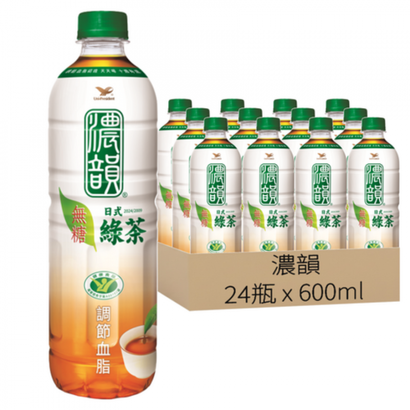 統一濃韻日式綠茶600ml*24