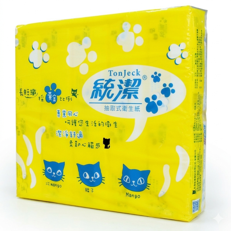 統潔抽取式衛生紙