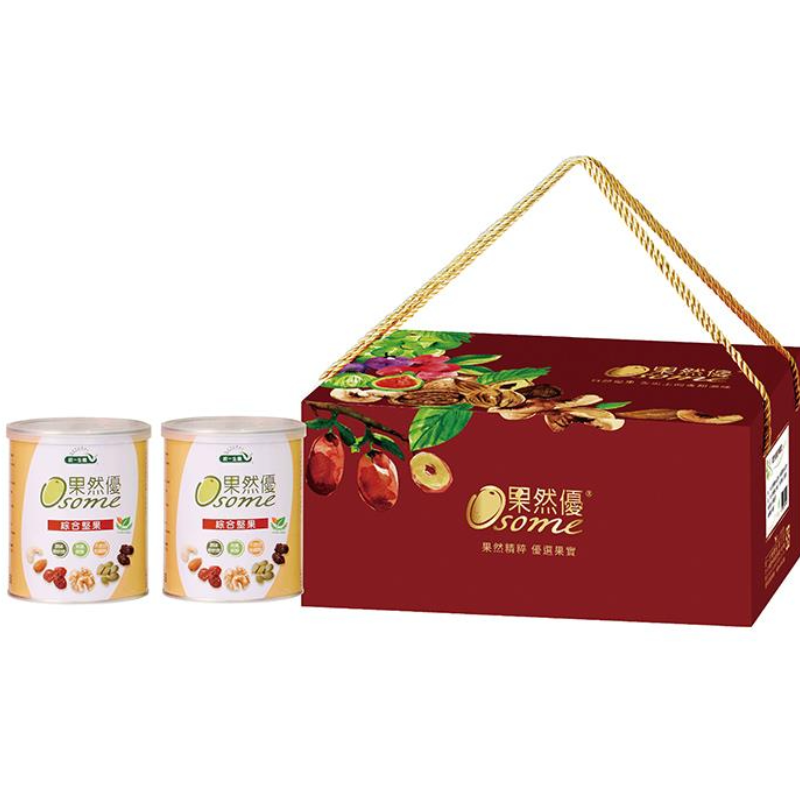 果然優雙堅禮盒(綜合堅果360g/罐*2)