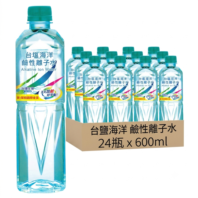 台鹽 海洋鹼性離子水600mlx24入