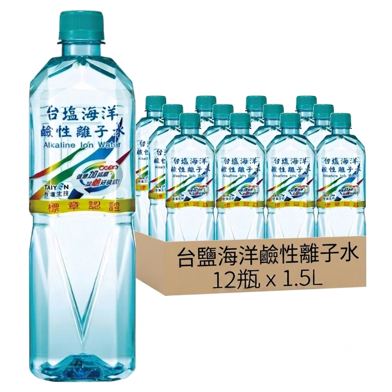 台鹽 海洋鹼性離子水1500mlx12入