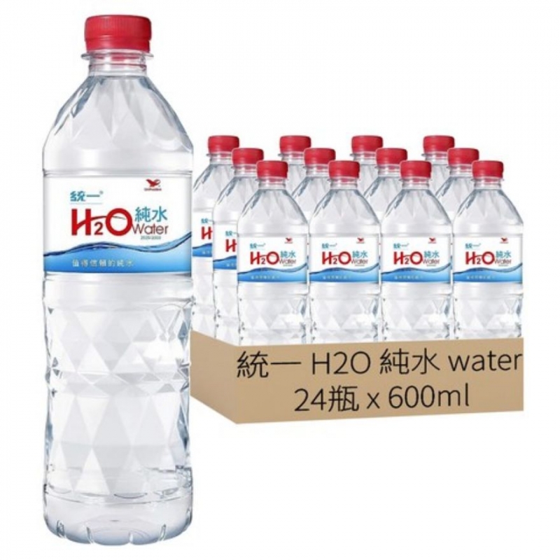 統一H2O Water純水600ml*24